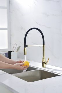 Смеситель для кухни Paulmark Halt Ha214021-G золото